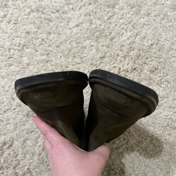 Anthropologie Cordani Green Suede Boots Made in Italy 37.5 37 1/2 - Picture 4 of 11